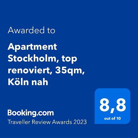 Apartment Stockholm, Top Renoviert, 35Qm, Koeln Nah Bergisch Gladbach Luaran gambar