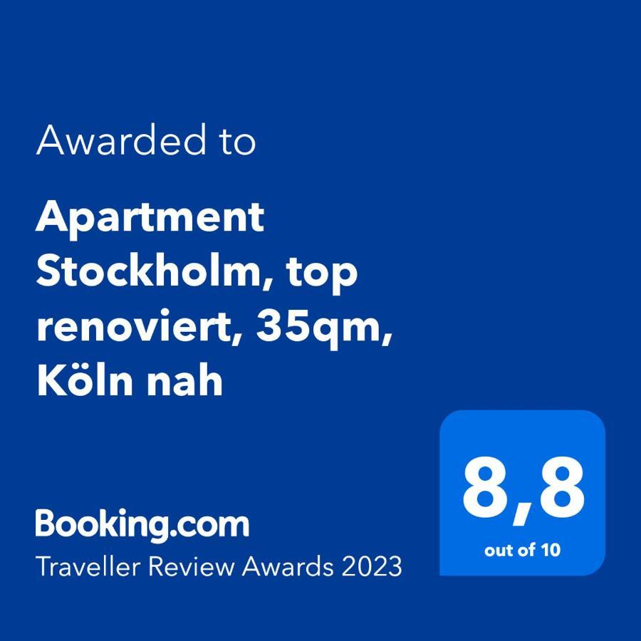 Apartment Stockholm, Top Renoviert, 35Qm, Koeln Nah Bergisch Gladbach Luaran gambar
